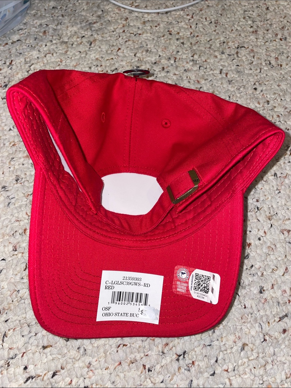 Red Ohio State Embroidered Cap - Picture 2 of 2